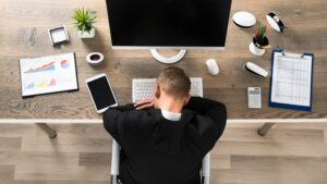 sleeping in office